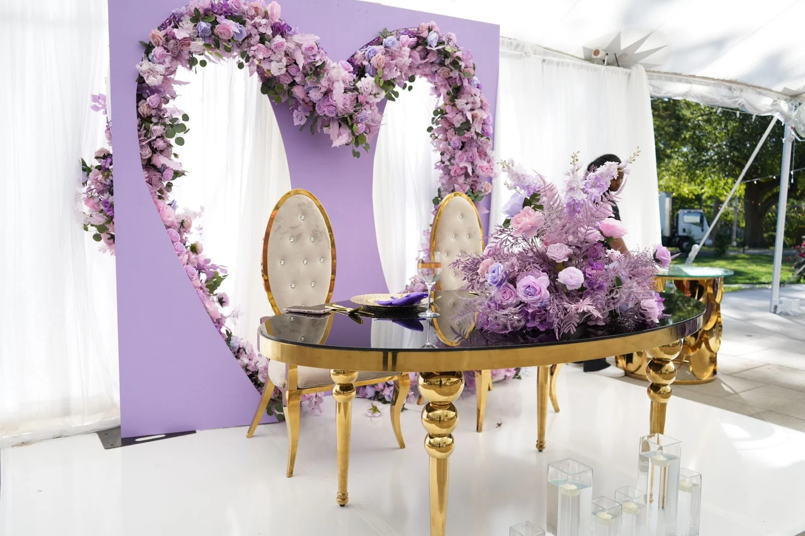 Lavender Garden Romance — the finished setting
