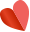 Icon of a red paper heart